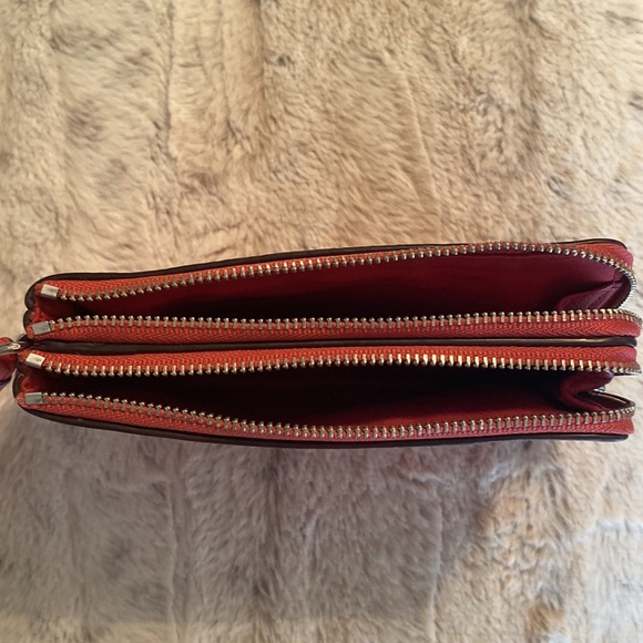 Coach Coral Leather Wristlet - Picture 7 of 9